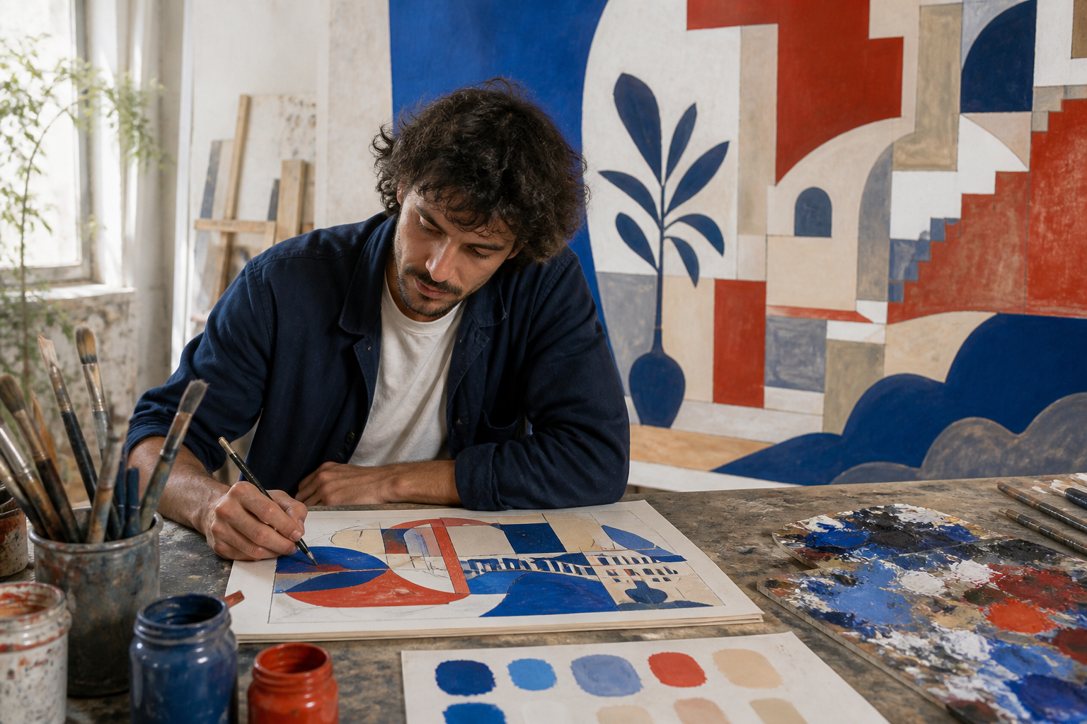 Recherche graphique pour une fresque